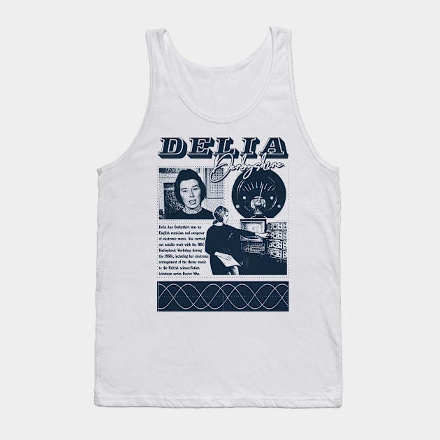 Delia Derbyshire /\/\/\/ Fan Artwork Tank Top by DankFutura